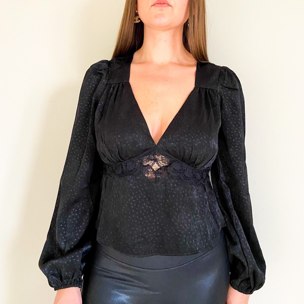 Black Peplum Top